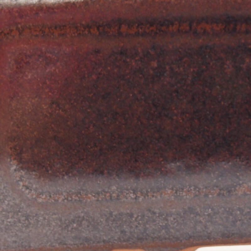 Cuenco bonsái de cerámica 13,5 x 10,5 x 5 cm, marrón