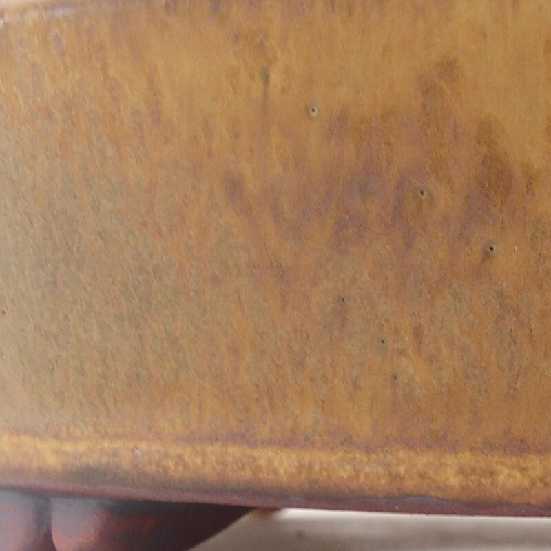 Cuenco bonsái de cerámica 13,5 x 13,5 x 4 cm, marrón