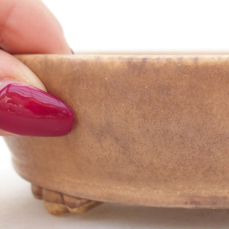 Cuenco bonsái de cerámica 13,5 x 13,5 x 4 cm, rosa