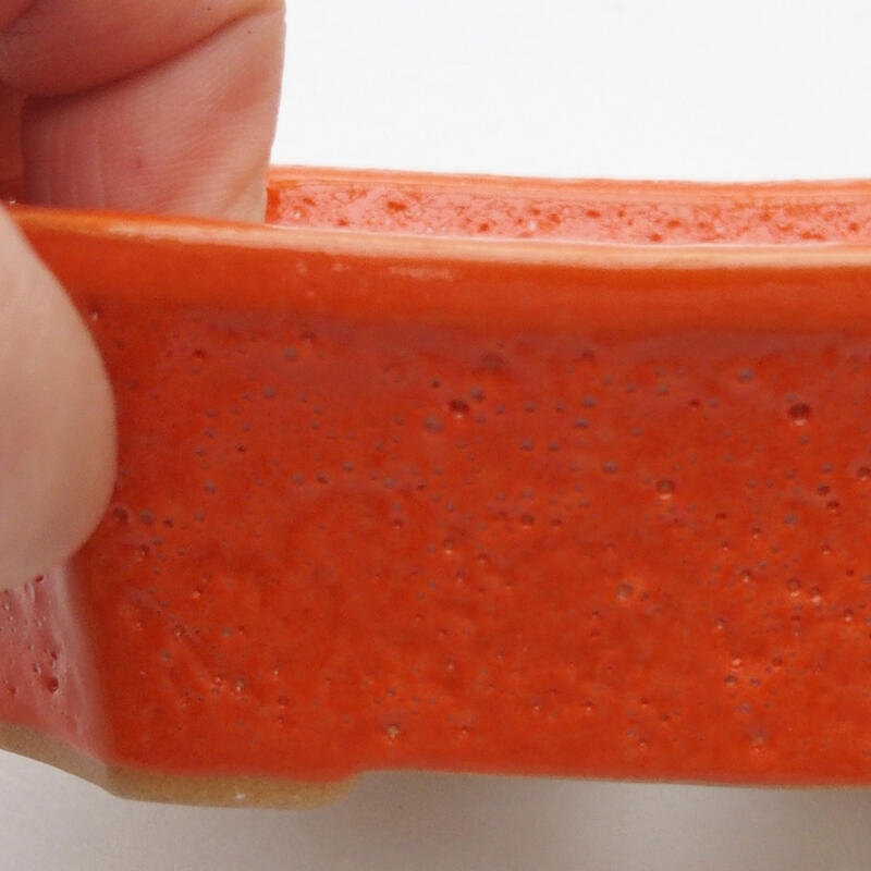 Cuenco bonsái de cerámica 13 x 10 x 4 cm, naranja