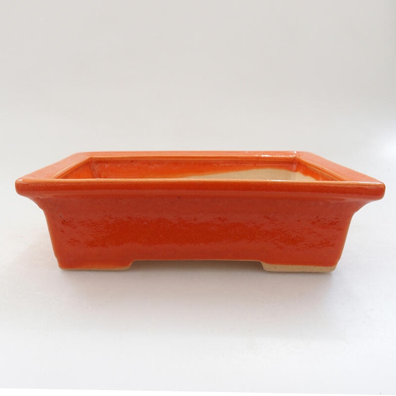 Cuenco bonsái de cerámica 13 x 10 x 4 cm, naranja