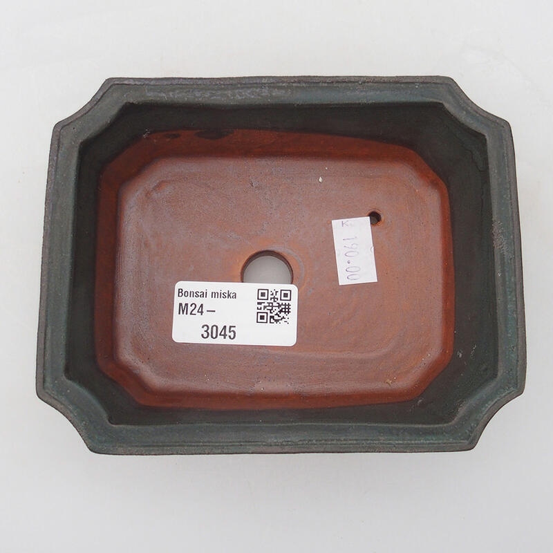 Cuenco bonsái de cerámica 13 x 10 x 4 cm, gris