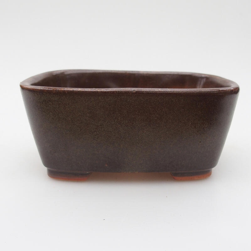 Cuenco bonsái de cerámica 13 x 10 x 5,5 cm, marrón