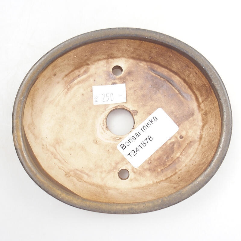 Cuenco bonsái de cerámica 13 x 11 x 3,5 cm, marrón