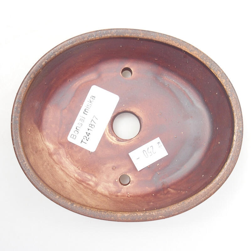 Cuenco bonsái de cerámica 13 x 11 x 3,5 cm, marrón