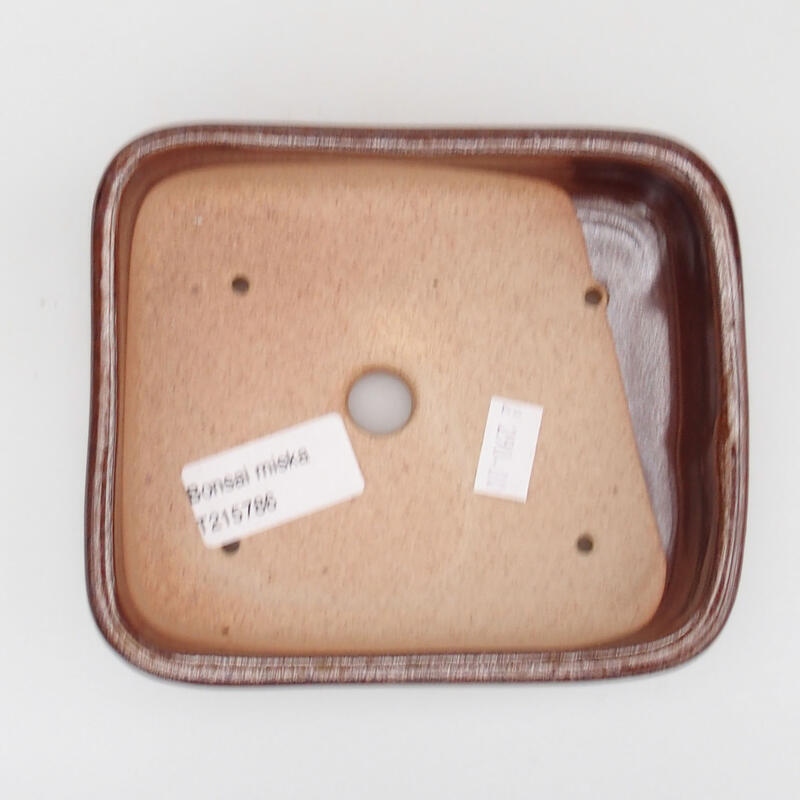 Cuenco bonsái de cerámica 13 x 11 x 4 cm, marrón