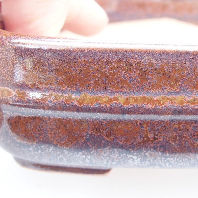 Cuenco bonsái de cerámica 13 x 11 x 4 cm, marrón