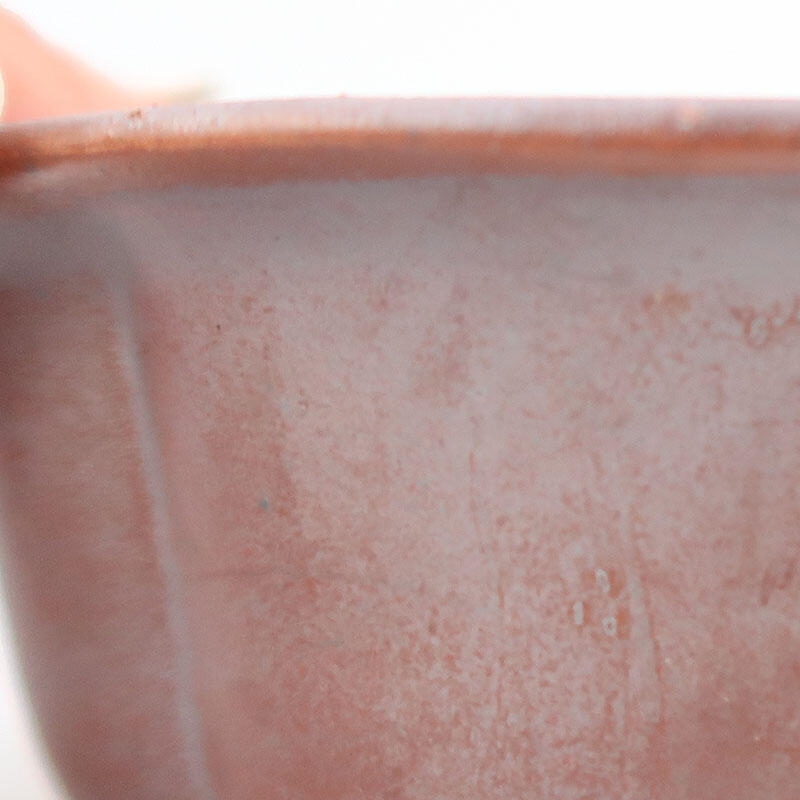 Cuenco bonsái de cerámica 13 x 11 x 6 cm, color metálico