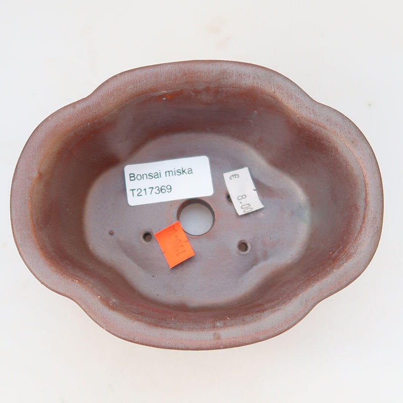 Cuenco bonsái de cerámica 13 x 11 x 6 cm, color metálico