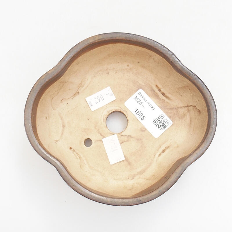 Cuenco bonsái de cerámica 13 x 12 x 5 cm, marrón