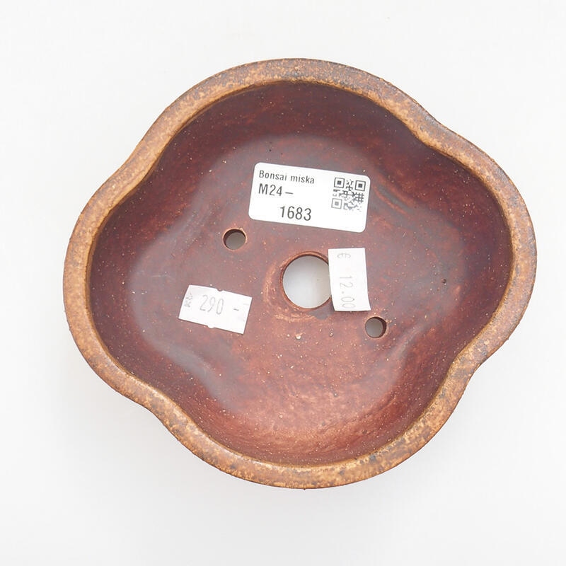 Cuenco bonsái de cerámica 13 x 12 x 5 cm, naranja