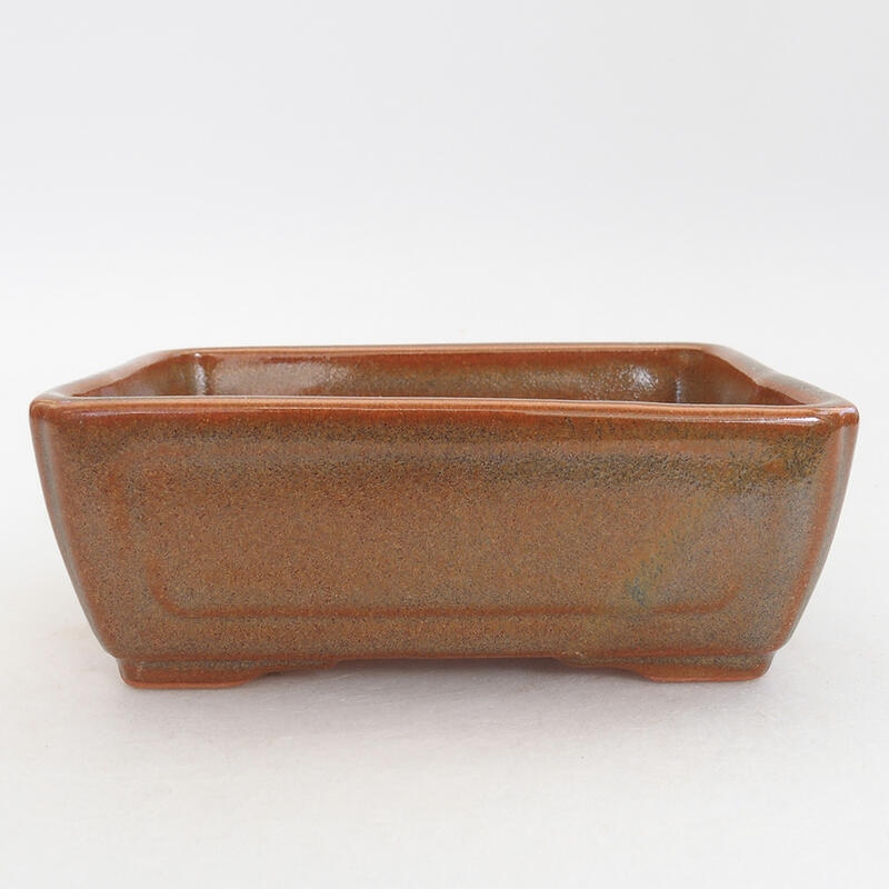 Cuenco bonsái de cerámica 13 x 9,5 x 5 cm, marrón