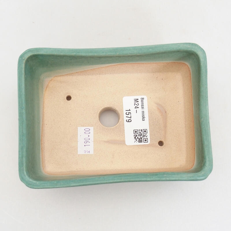 Cuenco bonsái de cerámica 13 x 9,5 x 5 cm, verde