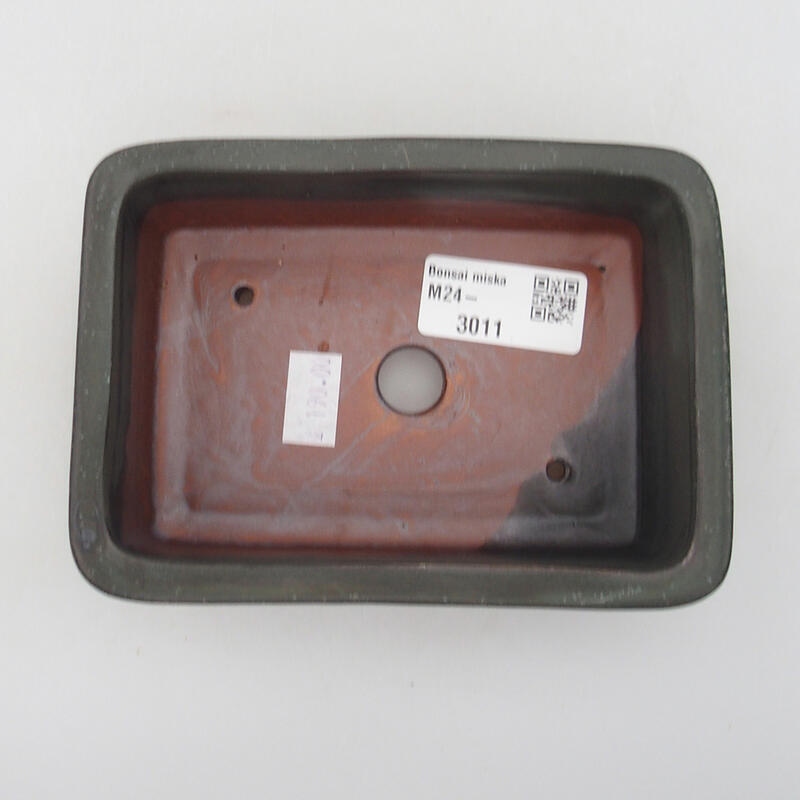 Cuenco bonsái de cerámica 13 x 9 x 4,5 cm, gris