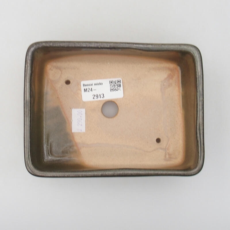 Cuenco bonsái de cerámica 14,5 x 11 x 5 cm, verde