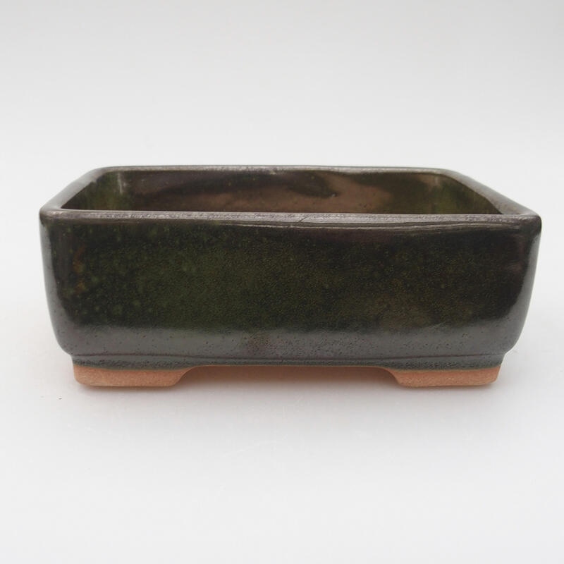 Cuenco bonsái de cerámica 14,5 x 11 x 5 cm, verde