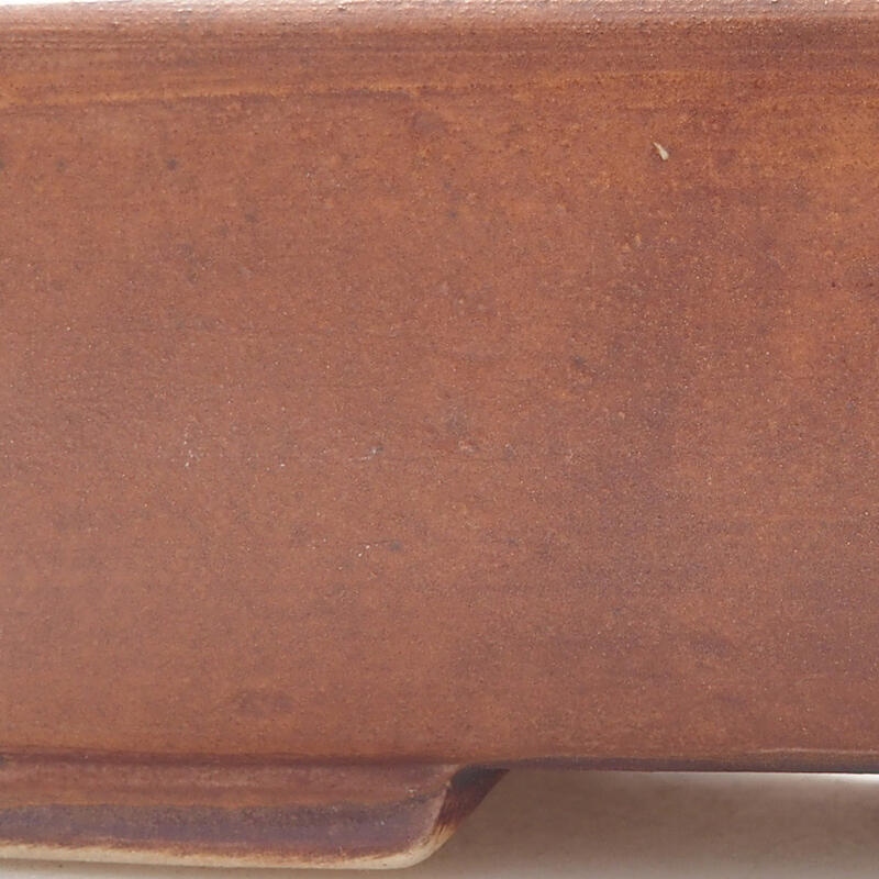 Cuenco bonsái de cerámica 14,5 x 12 x 4 cm, color marrón