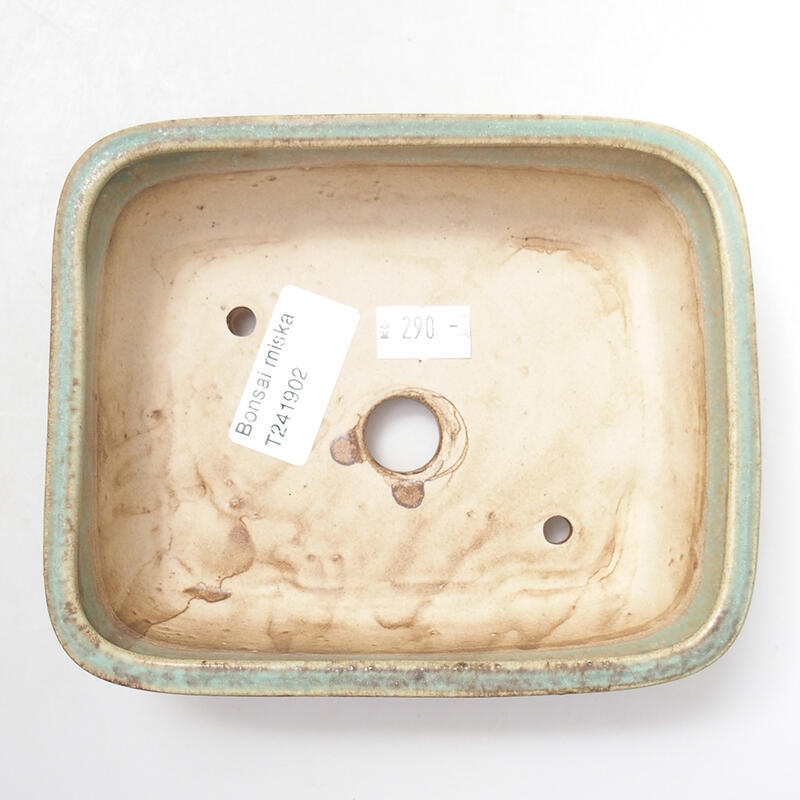 Cuenco bonsái de cerámica 14,5 x 12 x 4 cm, verde