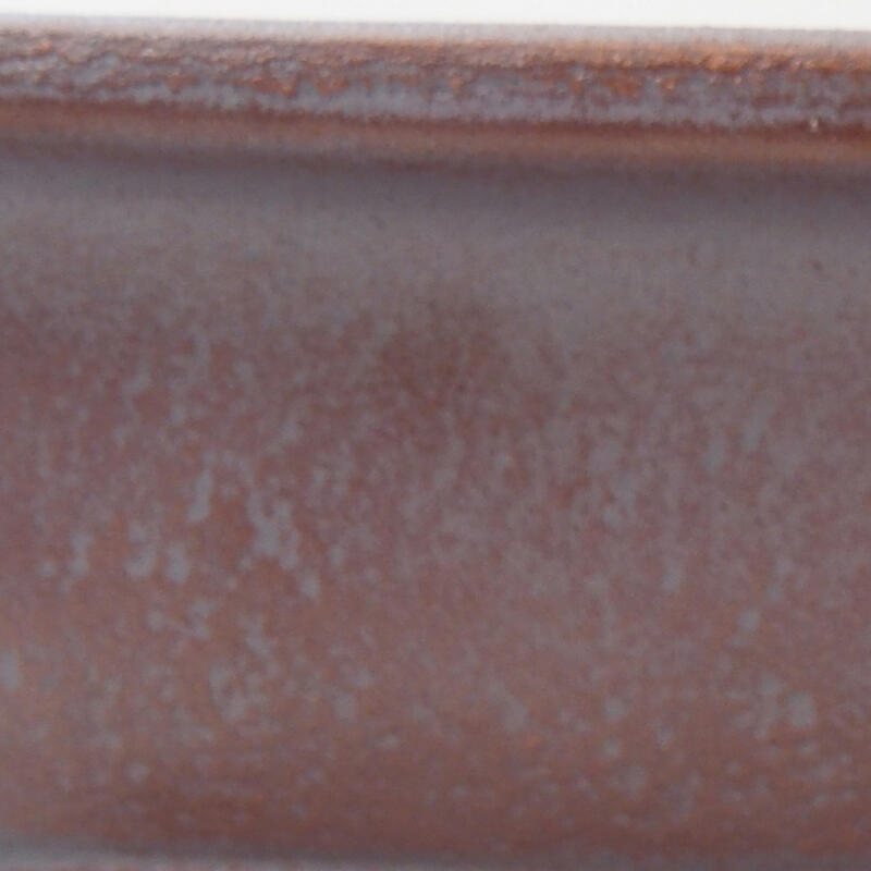 Cuenco bonsái de cerámica 14 x 10,5 x 4 cm, color metálico