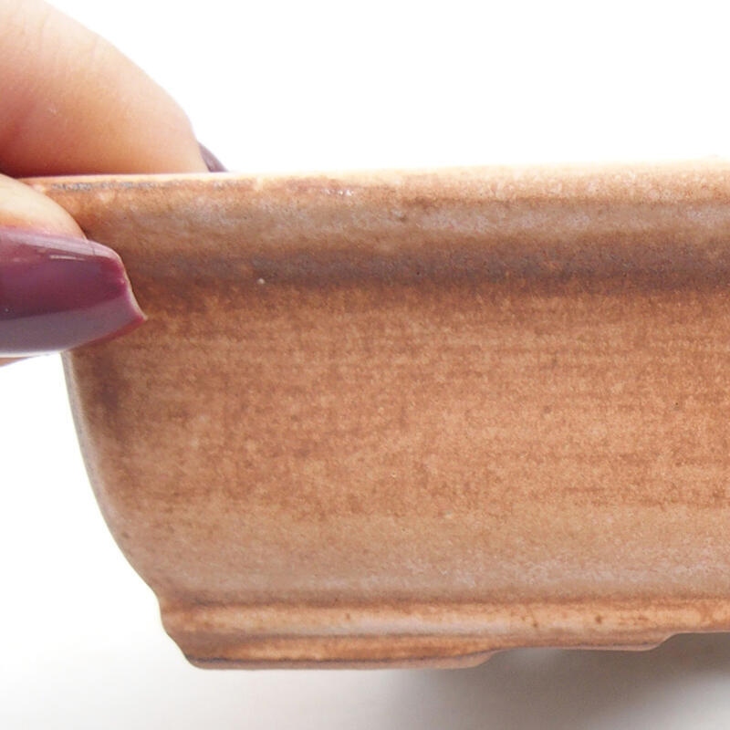 Cuenco bonsái de cerámica 14 x 10,5 x 4 cm, rosa