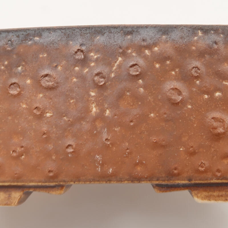 Cuenco bonsái de cerámica 14 x 11,5 x 4,5 cm, marrón