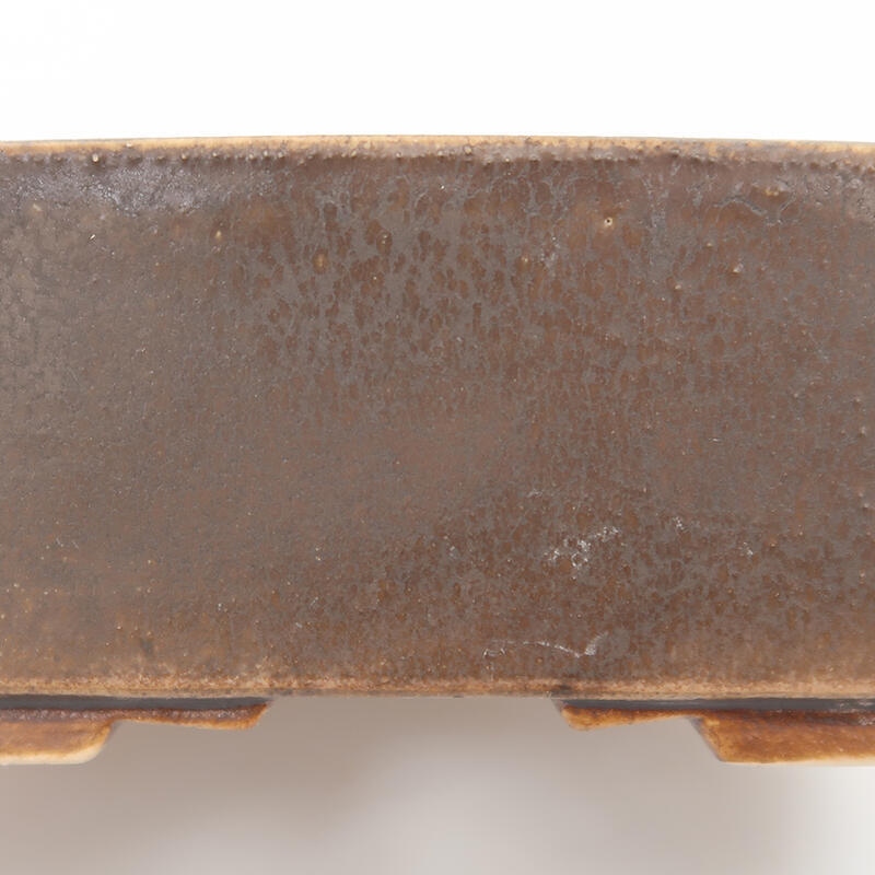 Cuenco bonsái de cerámica 14 x 11,5 x 4,5 cm, marrón