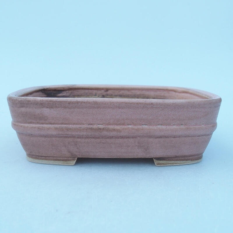 Cuenco bonsái de cerámica 14 x 11,5 x 4,5 cm, rosa