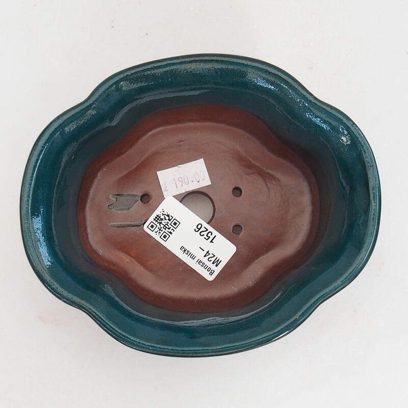 Cuenco bonsái de cerámica 14 x 11,5 x 6 cm, verde