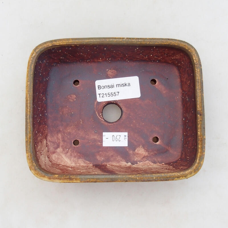 Cuenco bonsái de cerámica 14 x 11 x 4 cm, marrón