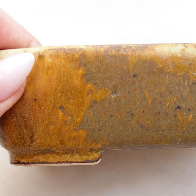 Cuenco bonsái de cerámica 14 x 11 x 4 cm, marrón