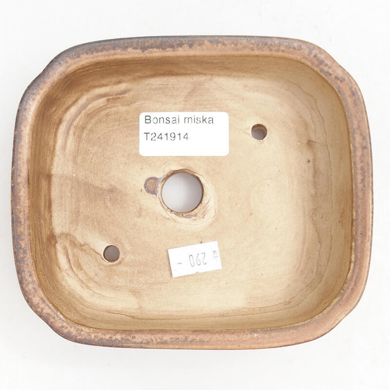 Cuenco bonsái de cerámica 14 x 12 x 4 cm, rosa