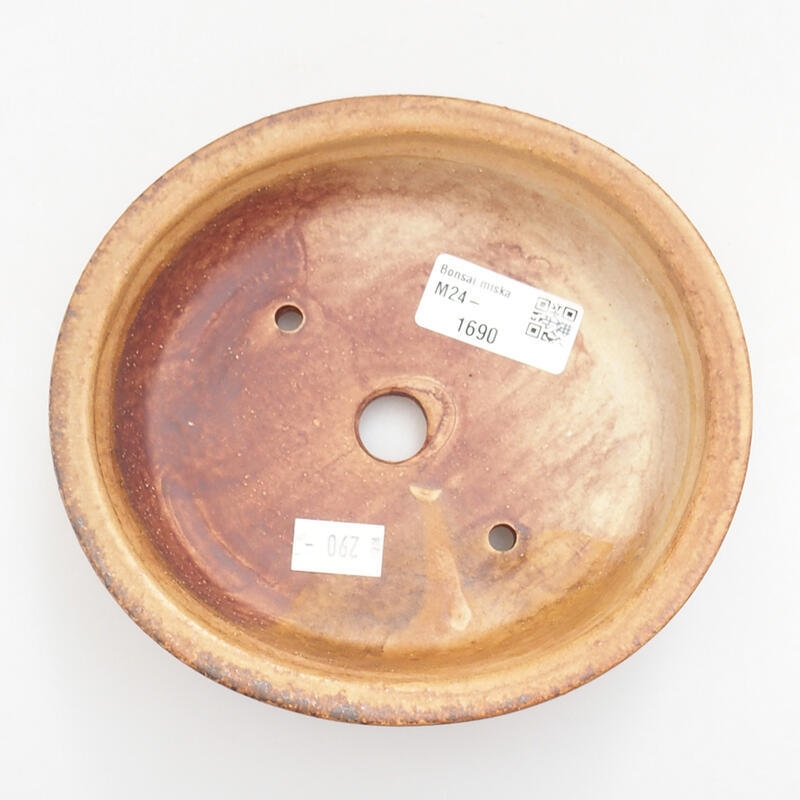 Cuenco bonsái de cerámica 14 x 13 x 4 cm, naranja