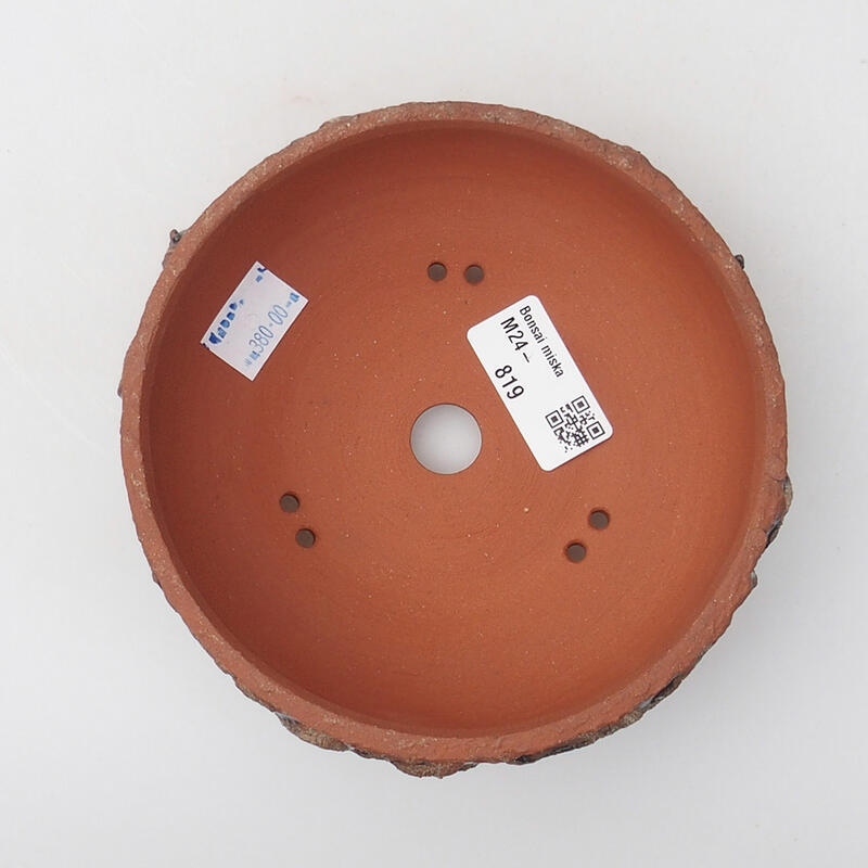 Cuenco bonsái de cerámica 14 x 14 x 4,5 cm, marrón