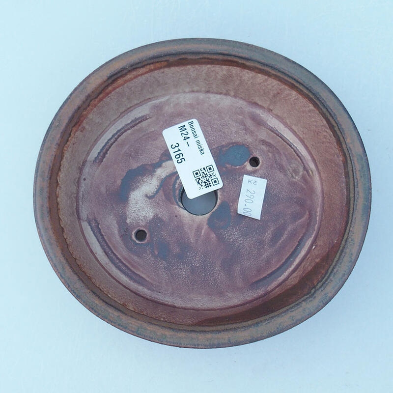 Cuenco bonsái de cerámica 15,5 x 14 x 4 cm, marrón