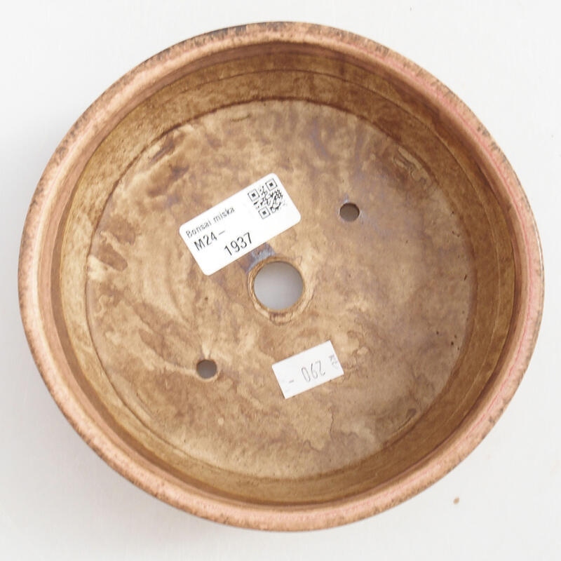 Cuenco bonsái de cerámica 15,5 x 15,5 x 5 cm, rosa