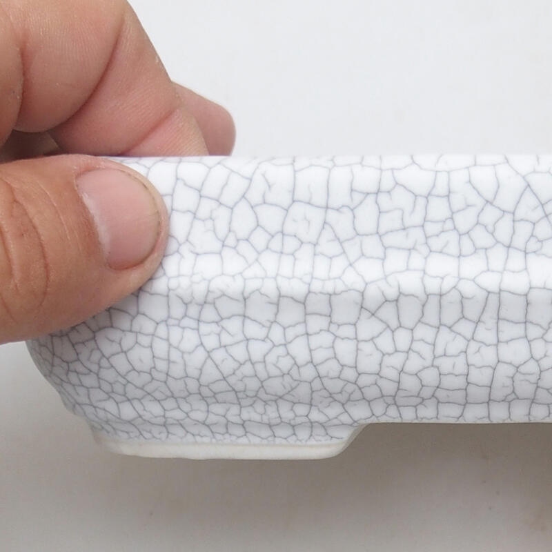 Cuenco bonsái de cerámica 15 x 10,5 x 4,5 cm, color raku