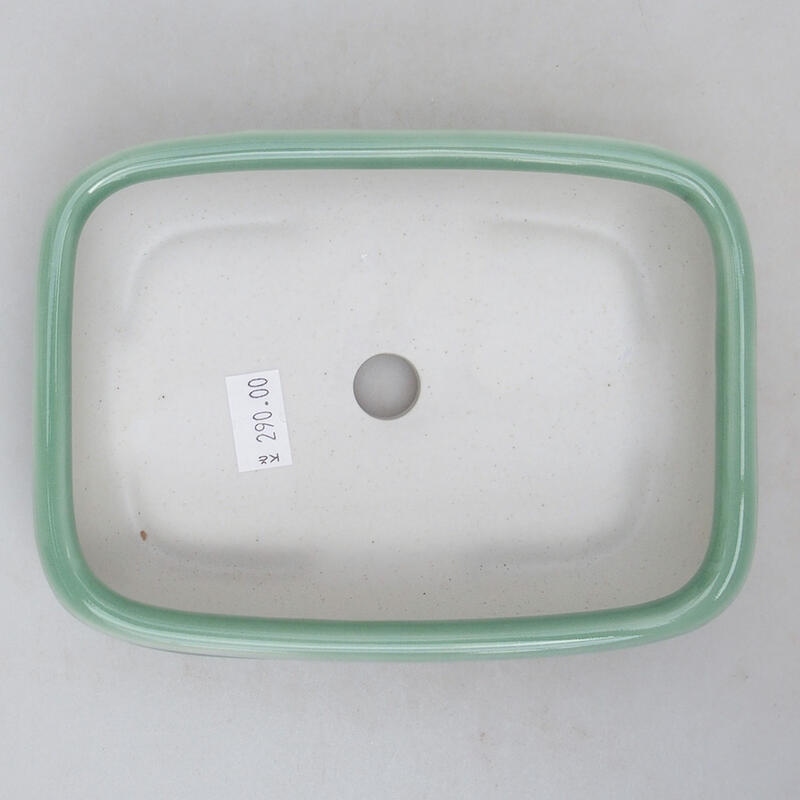 Cuenco bonsái de cerámica 15 x 10,5 x 4,5 cm, verde