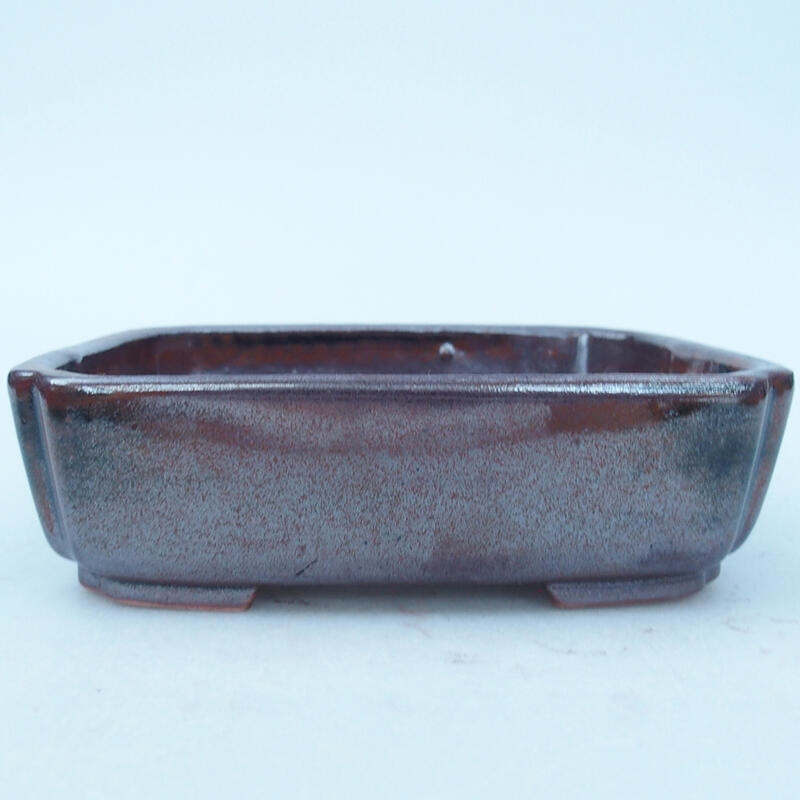 Cuenco bonsái de cerámica 15 x 12 x 4,5 cm, marrón