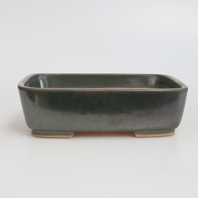 Cuenco bonsái de cerámica 15 x 12 x 4,5 cm, verde