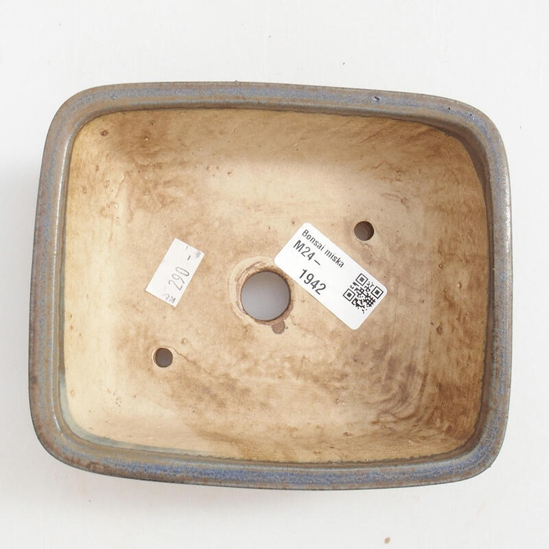 Cuenco bonsái de cerámica 15 x 13 x 5 cm, color azul