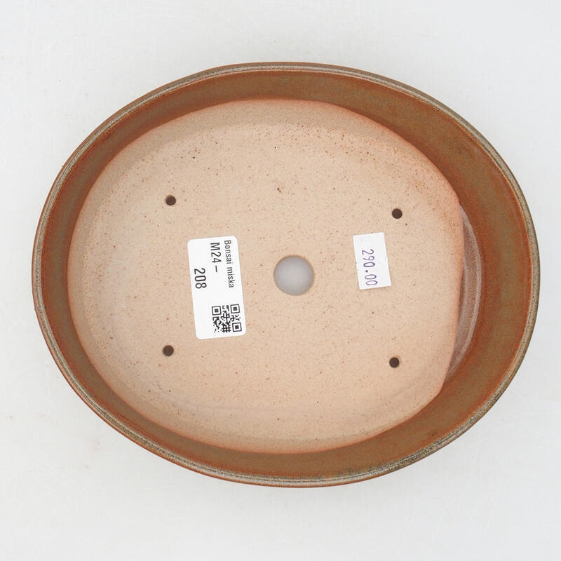 Cuenco bonsái de cerámica 17,5 x 14,5 x 4 cm, marrón