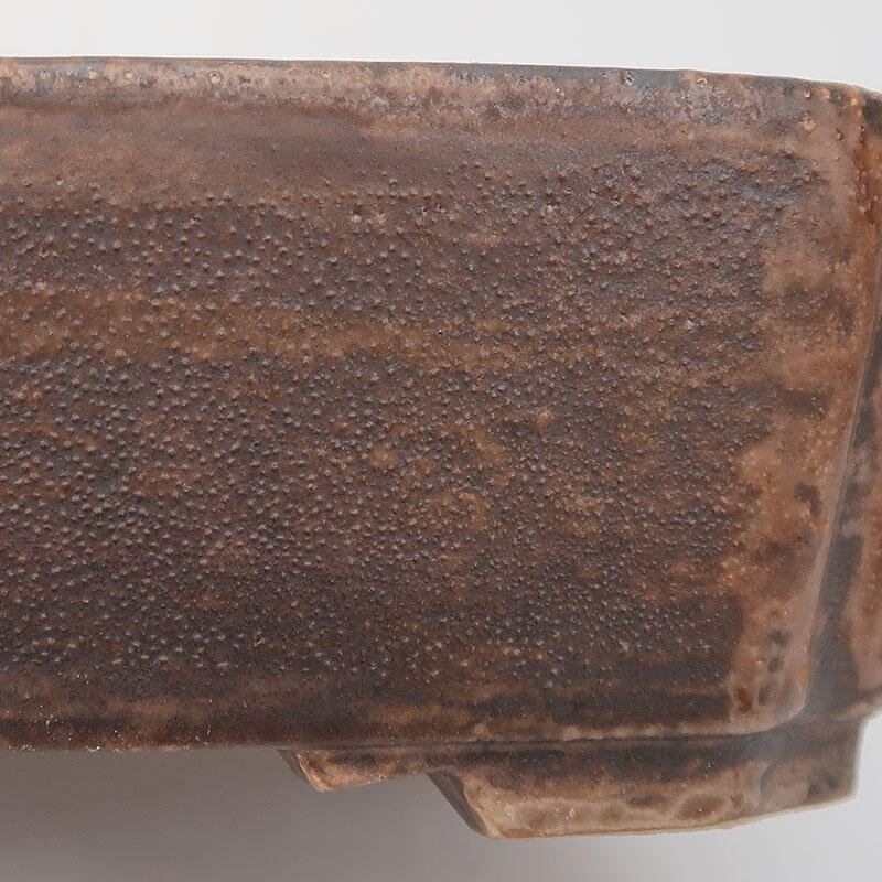 Cuenco bonsái de cerámica 17,5 x 14,5 x 5,5 cm, marrón