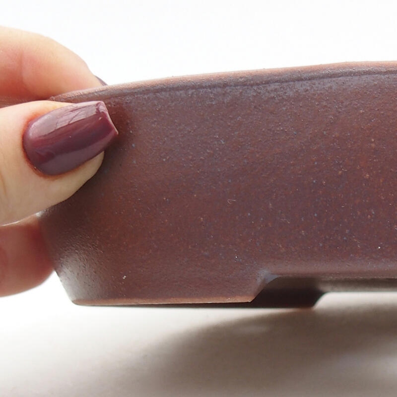 Cuenco bonsái de cerámica 17,5 x 14 x 4 cm, color metálico