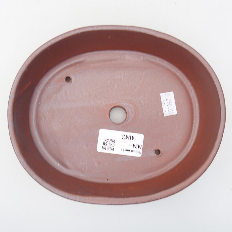 Cuenco bonsái de cerámica 17,5 x 14 x 4 cm, color metálico