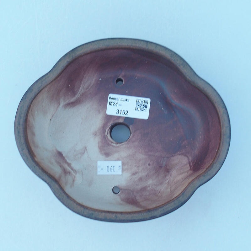 Cuenco bonsái de cerámica 17,5 x 15 x 5,5 cm, marrón