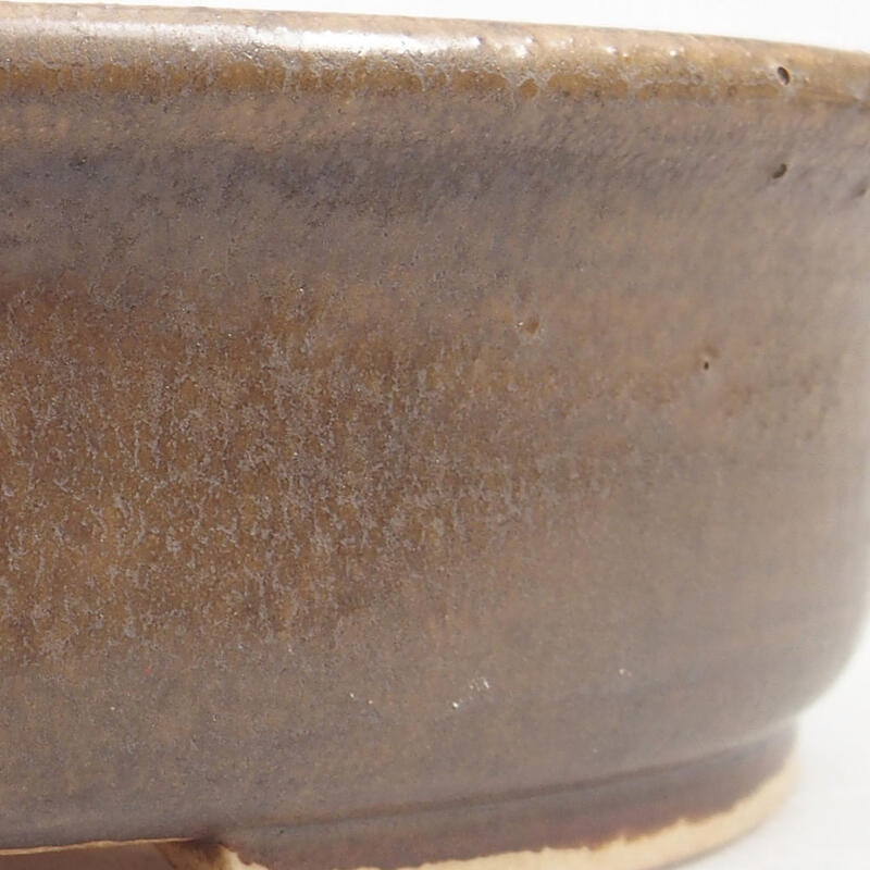 Cuenco bonsái de cerámica 17,5 x 16 x 4,5 cm, marrón