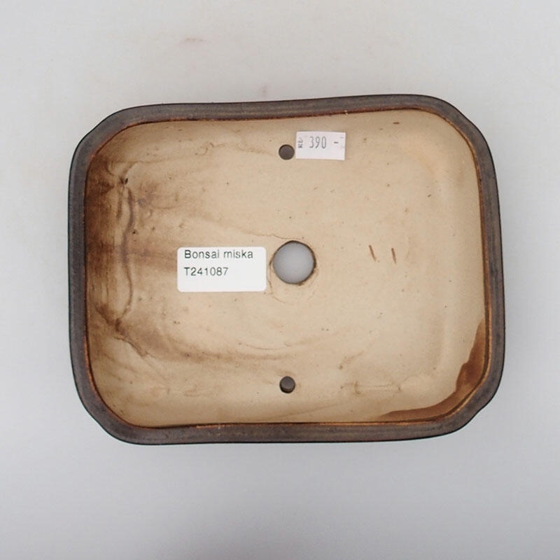Cuenco bonsái de cerámica 17 x 13 x 4,5 cm, marrón