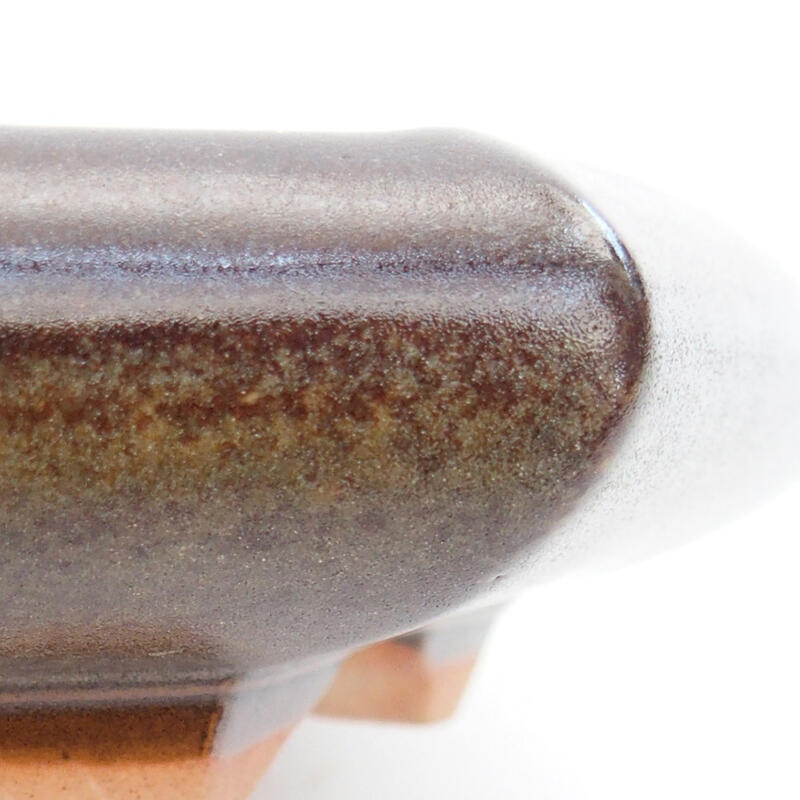 Cuenco bonsái de cerámica 17 x 14 x 3,5 cm, marrón