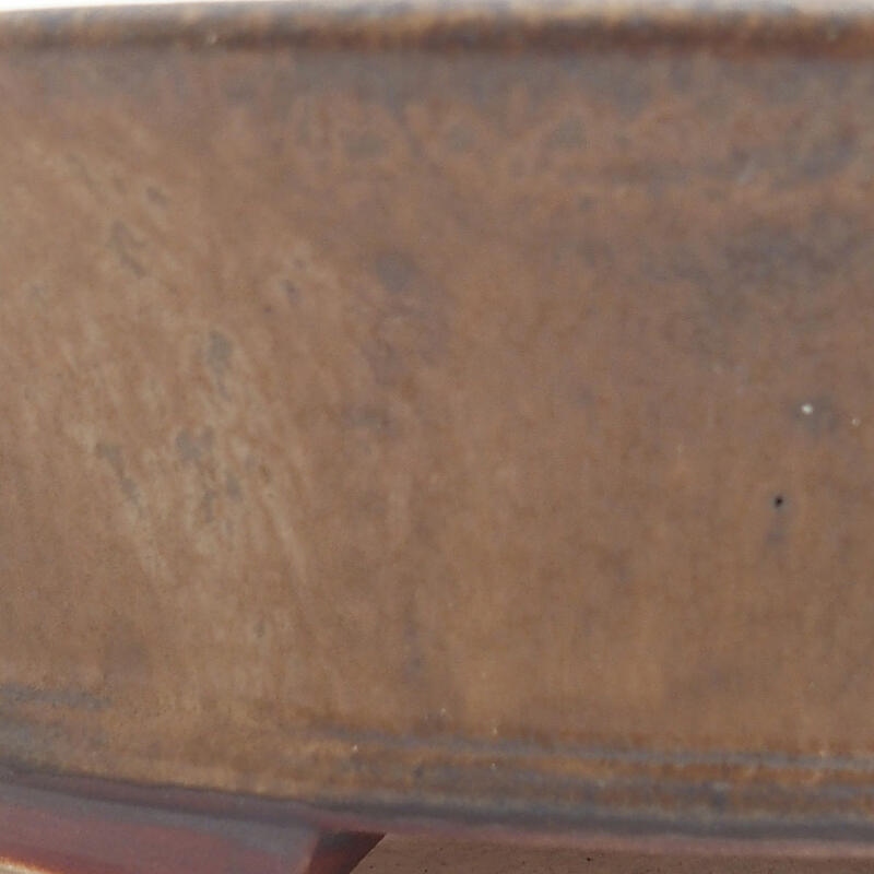 Cuenco bonsái de cerámica 18,5 x 17 x 4,5 cm, marrón