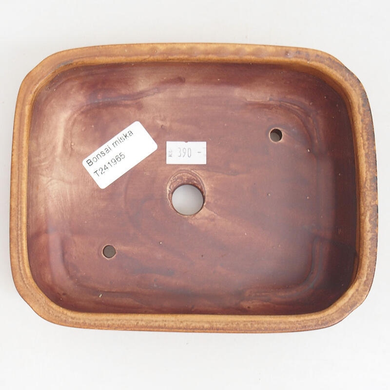 Cuenco bonsái de cerámica 18 x 14,5 x 4,5 cm, marrón
